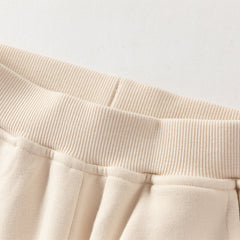 Dave&Bella Toddler Girls Daily Grey/Apricot Loose Sports Drawstring Pants