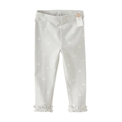 Dave&Bella Toddler Girls Navy Blue/Grey Cute Print Slim Leggings