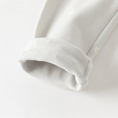 Dave&Bella Toddler Girls Navy Blue/Grey Cute Print Slim Leggings