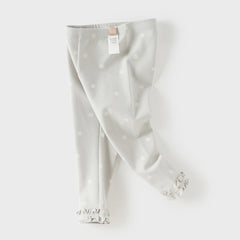 Dave&Bella Toddler Girls Navy Blue/Grey Cute Print Slim Leggings