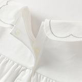 Dave&Bella Toddler Girls Sweet Light Blue/White Soft Cotton Casual T-shirt Tops