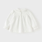 Dave&Bella Toddler Girls Sweet Light Blue/White Soft Cotton Casual T-shirt Tops