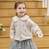 Dave&Bella Toddler Girls Cute Apricot Outwear Soft Cotton Cardigans