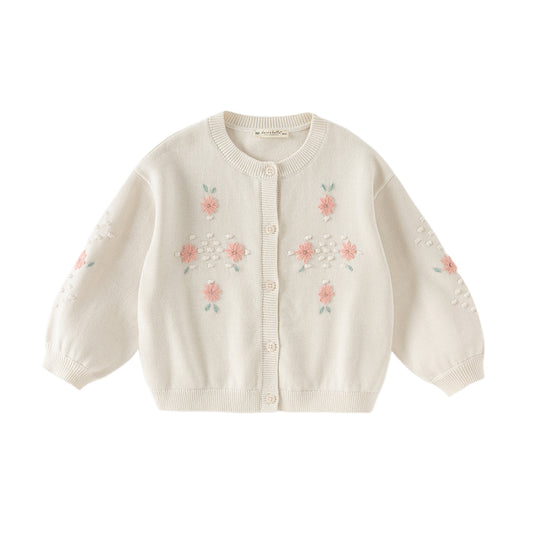 Dave&Bella Toddler Girls Cute Apricot Outwear Soft Cotton Cardigans