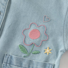 Dave&Bella Toddler Girls Fashion Blue Long Sleeve Soft Denim Jackets