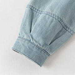 Dave&Bella Toddler Girls Fashion Blue Long Sleeve Soft Denim Jackets