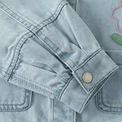 Dave&Bella Toddler Girls Fashion Blue Long Sleeve Soft Denim Jackets