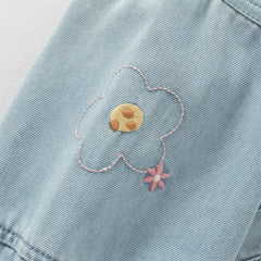 Dave&Bella Toddler Girls Fashion Blue Long Sleeve Soft Denim Jackets