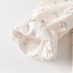 Dave&Bella Toddler Girls Playful Hedgehog Print Beige Breathable Cotton Shirt Tops