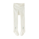 Dave&Bella Kids Girls Versatile Beige Cute Flower Footed Tights