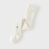 Dave&Bella Kids Girls Versatile Beige Cute Flower Footed Tights