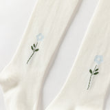Dave&Bella Kids Girls Versatile Beige Cute Flower Footed Tights