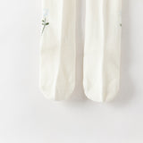 Dave&Bella Kids Girls Versatile Beige Cute Flower Footed Tights