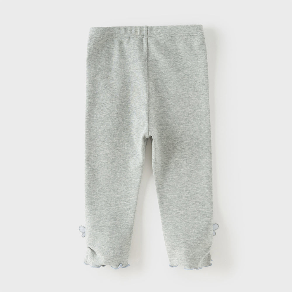 Dave&Bella Toddler Girls Fashion Grey/Denim Blue Lightweight Soft Leggings
