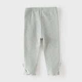 Dave&Bella Toddler Girls Fashion Grey/Denim Blue Lightweight Soft Leggings
