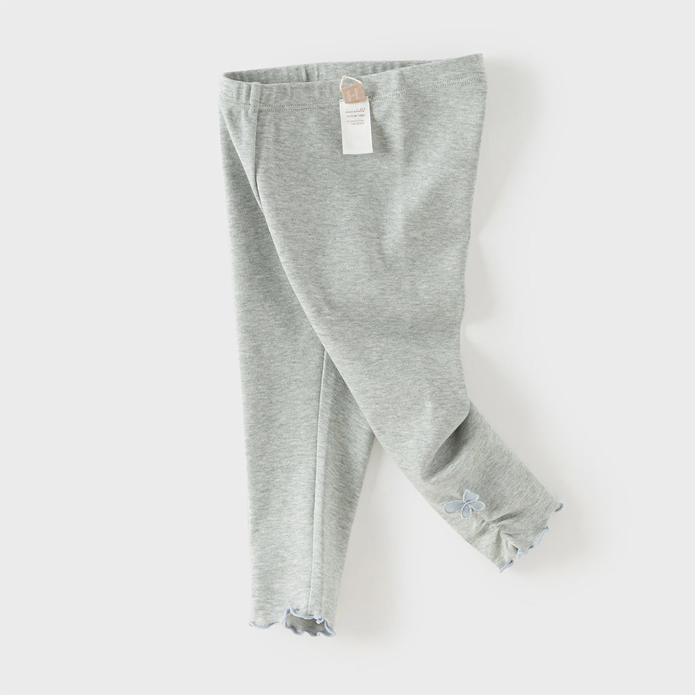 Dave&Bella Toddler Girls Fashion Grey/Denim Blue Lightweight Soft Leggings