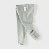 Dave&Bella Toddler Girls Fashion Grey/Denim Blue Lightweight Soft Leggings
