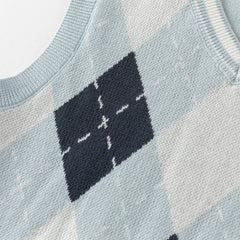 Dave&Bella Toddler Boys Versatile Blue Sleeveless Comfortable Cotton Tank Tops