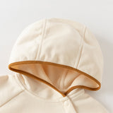 Dave&Bella Toddler Boys Chinese-style Beige Long Sleeve Hooded Sweatshirts