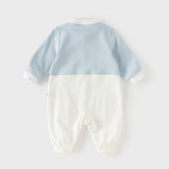 Dave&Bella Baby Boys Casual Blue Chinese-style Cotton Comfortable Rompers