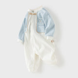 Dave&Bella Baby Boys Casual Blue Chinese-style Cotton Comfortable Rompers