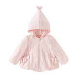 Dave&Bella Toddler Girls Pink Cherry Blossom Print Outwear Hooded Lightweight Jackets