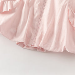 Dave&Bella Toddler Girls Pink Cherry Blossom Print Outwear Hooded Lightweight Jackets