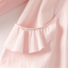 Dave&Bella Toddler Girls Pink Cherry Blossom Print Outwear Hooded Lightweight Jackets