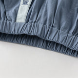 Dave&Bella Toddler Boys Casual Blue Chinese-style V-collar Top Pant Suits