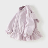 Dave&Bella Toddler Girls Sweet Butterfly Light Purple Turtle Comfortable Jackets