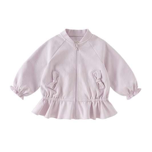 Dave&Bella Toddler Girls Sweet Butterfly Light Purple Turtle Comfortable Jackets