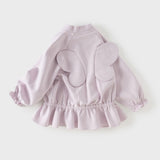 Dave&Bella Toddler Girls Sweet Butterfly Light Purple Turtle Comfortable Jackets