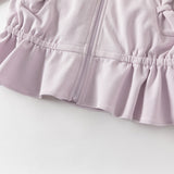 Dave&Bella Toddler Girls Sweet Butterfly Light Purple Turtle Comfortable Jackets