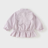 Dave&Bella Toddler Girls Sweet Butterfly Light Purple Turtle Comfortable Jackets