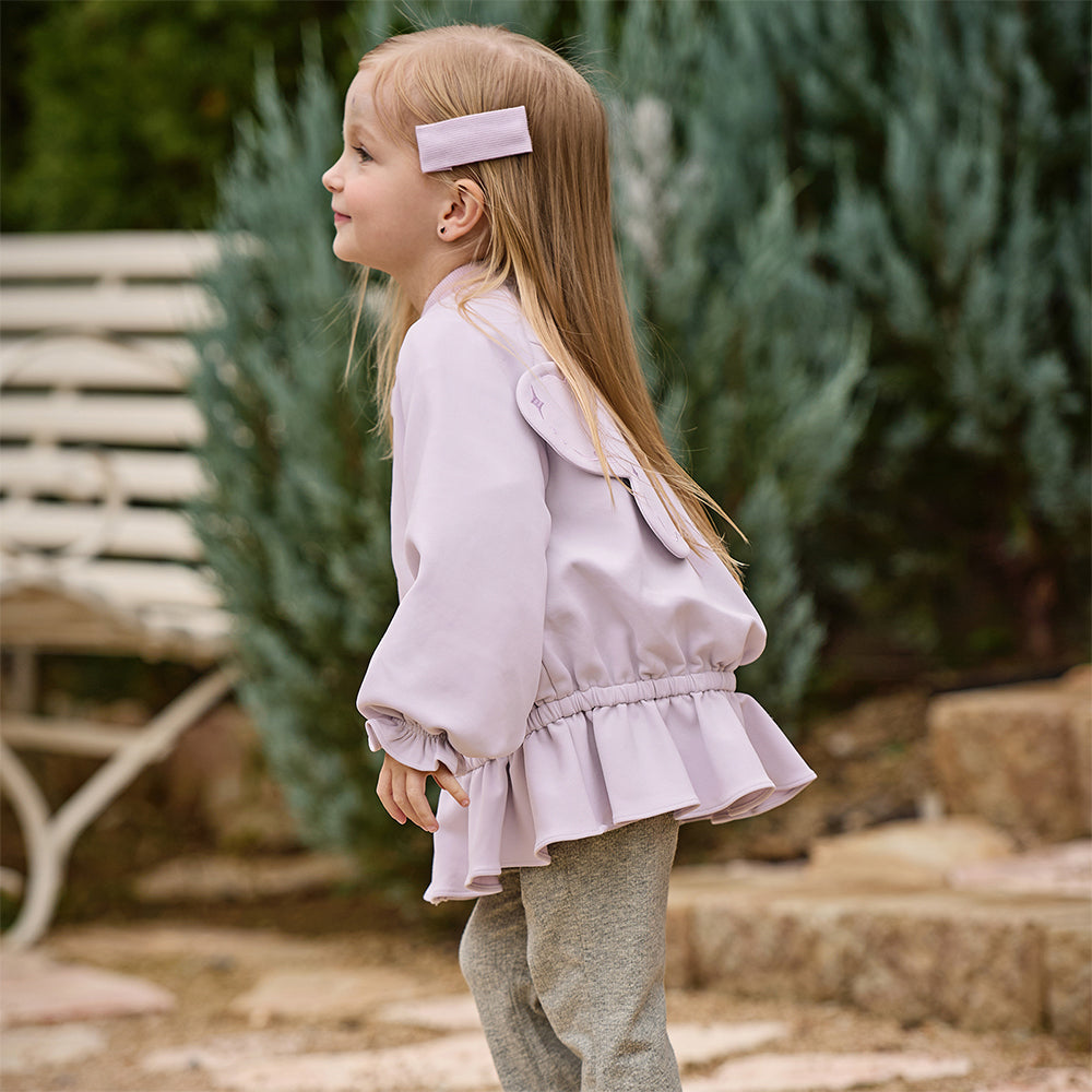 Dave&Bella Toddler Girls Sweet Butterfly Light Purple Turtle Comfortable Jackets