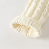 Dave&Bella Kids Girls Pearl White Long Sleeve Soft Cotton Sweater Cardigans