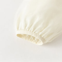 Dave&Bella Toddler Girls Cute Beige Long sleeve Adorable A-line Mesh Dress