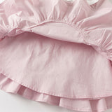 Dave&Bella Toddler Girls Adorable Candy Pink Cotton Long Sleeve A-line Princess Dress