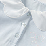 Dave&Bella Toddler Girls Sky Blue Long Sleeve Soft Cotton T-shirt Tops