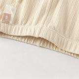 Dave&Bella Toddler Girls Apricot/Light Grey Slim Lightweight Pants