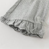 Dave&Bella Toddler Girls Apricot/Light Grey Slim Lightweight Pants