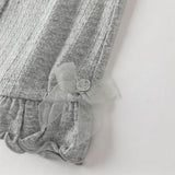 Dave&Bella Toddler Girls Apricot/Light Grey Slim Lightweight Pants