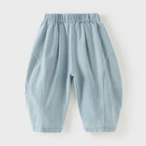 Dave&Bella Toddler Girls Fashion Denim Blue Lightweight Wide Jeans