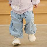 Dave&Bella Toddler Girls Fashion Denim Blue Lightweight Wide Jeans