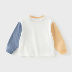 Dave&Bella Toddler Boys Beige Comfortable Cotton T-shirt Tops