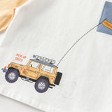 Dave&Bella Toddler Boys Beige Comfortable Cotton T-shirt Tops