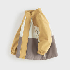 Dave&Bella Toddler Boys Sunset Yellow Turtle Outdoor Waterproof Lightweight Jackets