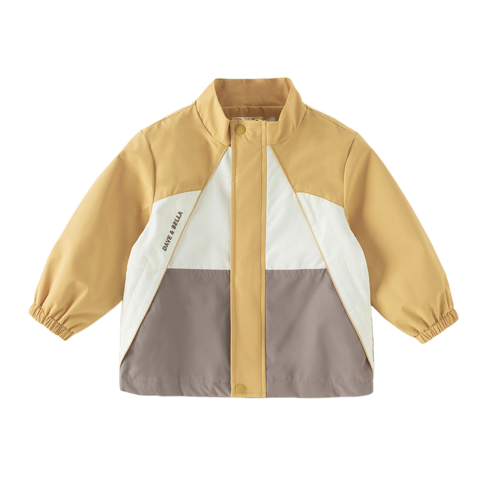 Dave&Bella Toddler Boys Sunset Yellow Turtle Outdoor Waterproof Lightweight Jackets