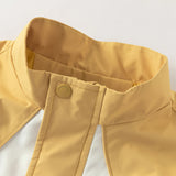 Dave&Bella Toddler Boys Sunset Yellow Turtle Outdoor Waterproof Lightweight Jackets