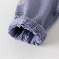 Dave&Bella Toddler Boys Grey Purple Outdoor Outwear Hooded Casual Jackets